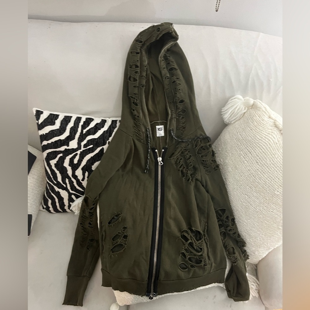 NSF distressed hoodie